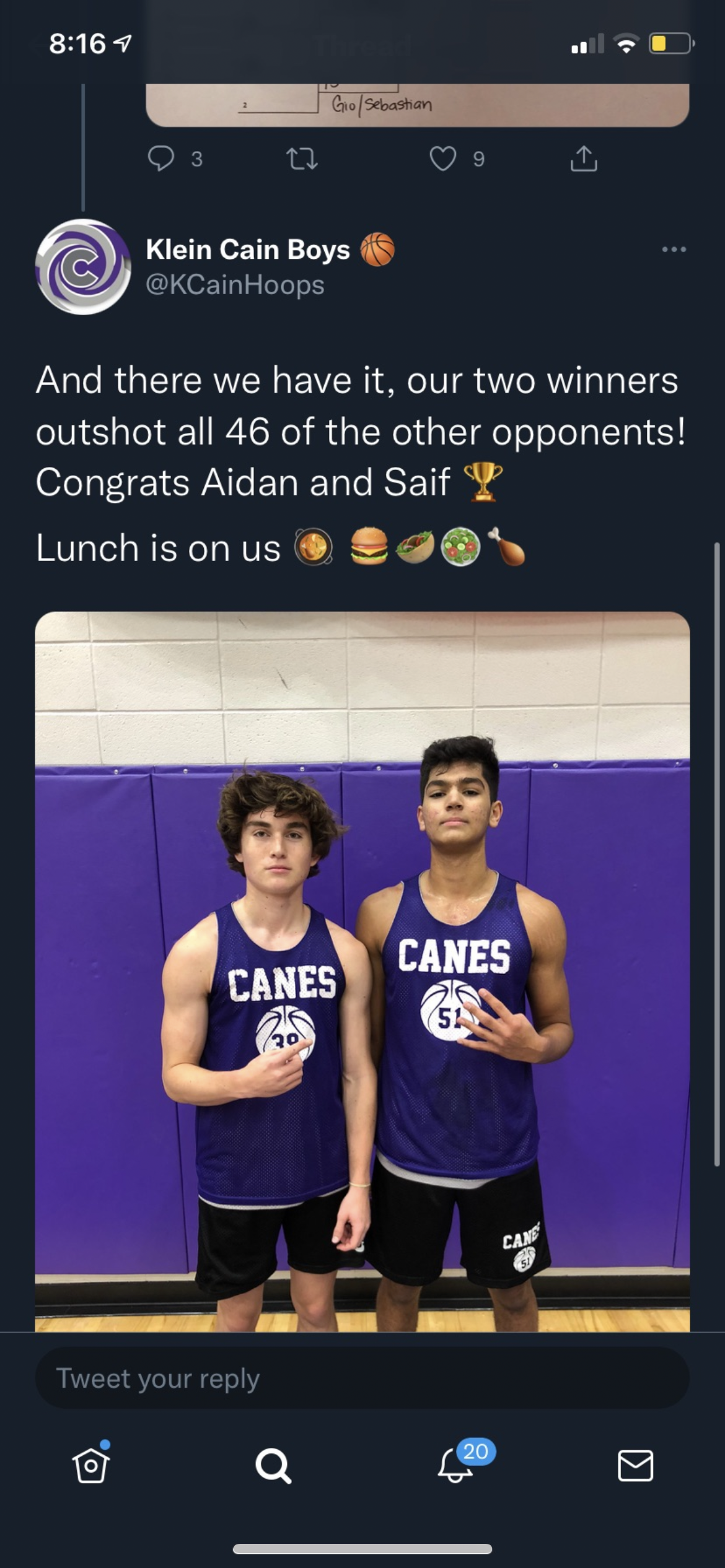 Aidan Playing Basketball or Golf